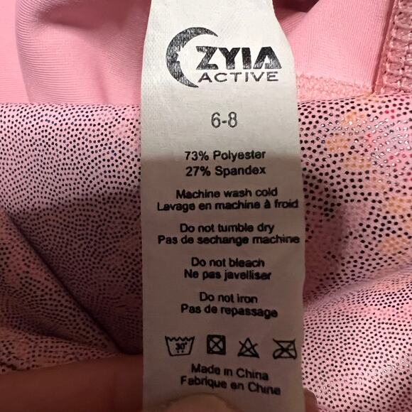 Zyia Active Leggings Womens 6-8 Pink Snake Print Ankle Pants - Picture 5 of 8